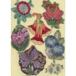 Tobacco silks, Turmac, Silk Flower designs, 27 different embroidered silk designs, different to