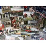 Postcards, Military, a good selection of approx 60 coloured cards of Army Regiments pub by EFA