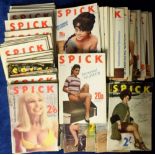 Glamour magazines, 'Spick', a collection of 60+ issues, 1960's/70's, international pin-up