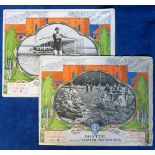 Olympics, Stockholm 1912, 2 large pictorial brochures, one covering the shooting & tennis