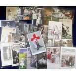 Postcards, Red Cross, a collection of 22 cards all relating to Red Cross Nurses, mainly WW1 inc.