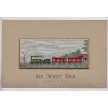 Stevengraph, 'The Present Time' woven silk picture in original Thomas Stevens card mount with