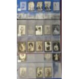 Cigarette cards, Guinea Gold, Actresses, Base M, a collection contained in 5 albums, and stored