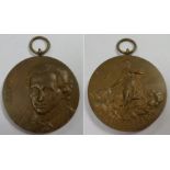 Medallion, Germany, Bronze Medallion issued on the death of German Philosopher Emanuel Kant dated 12