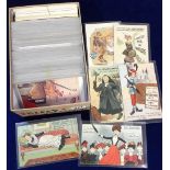 Postcards, Comic, a selection including Tom Browne, Mabel Lucie Attwell, Donald McGill, subjects