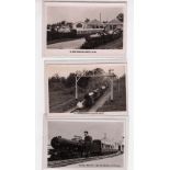 Postcards, Rail, a small selection of 5 miniature Rail cards (late 1930's) inc. Surrey Border &