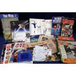 Football, mixed selection of items, various ages, including magazines, books, newspapers,