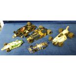 Motor racing model kits, a large quantity of kit made motor racing cars, all in various states of