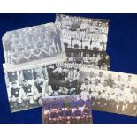Football autographs, selection of 7 magazine/newspaper team group pictures bearing various