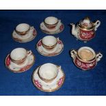 Collectables, Victorian dolls tea set comprising, teapot, sugar bowl and 5 cups and saucers