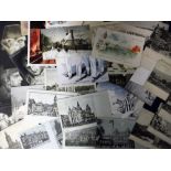 Postcards, a good mixed subject collection of 40+ cards inc. fantasy heads (b/w) (9) depicting