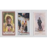 Cigarette cards, Goodbody, 3 type cards, Eminent Actresses (name at bottom) Violet Friend,