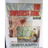 Music Poster, Scritti Politti, record promo poster for the Rough Trade Records release of Sweetest