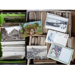 Postcards, a large mixed collection of mainly topographical UK cards all in original packets, also