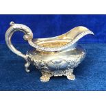 Collectables, Georgian milk/cream jug hallmarked London 1823 with Georgian head. Acanthus leaf