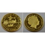 Gold coin, Bailiwick of Guernsey, QE2, Royal Mint 24ct £25 coin commemorating the 80th Anniversary