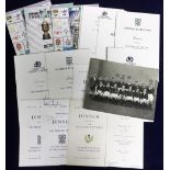 Rugby Union, collection of Scotland International items inc. menu cards (14), noted England 1960,
