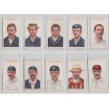 Cigarette cards, Wills, Cricketers 1908, two sets 'WILL'S' (50 cards) & 'Will's' (25 cards) (fair/