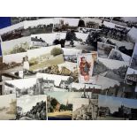 Postcards, a selection of 43 UK topographical cards of Somerset with 26 RP's inc. Midsomer Norton,