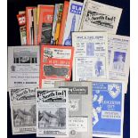 Football Programmes, Collection of FA Cup programmes inc. Preston North End 1954 run to final (home)