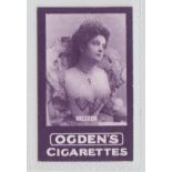 Cigarette card, Ogden's, Actresses, Tabs type, 'Ciriac', front in purple, plain back, unrecorded? (
