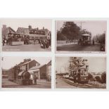 Postcards, a collection of 10 tram related RP's, various locations inc. West St Junction Reading,