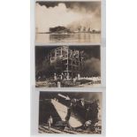 Postcards, USA, 3 RP's showing scenes from the Texas City Fire 16 April 1947, all unused (vg)