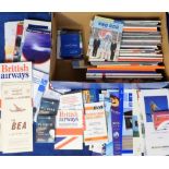 Aviation, collection of 150+ Airline and Airport timetables mostly 1970s onwards but also inc. a few