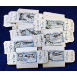 Cigarette cards, Carreras, Turf Slides, Famous British Fliers (set, 50 cards, all uncut) (gd)