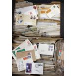 Postal History, 3 large boxes containing 100s of QE2 pre-decimal and decimal covers with various