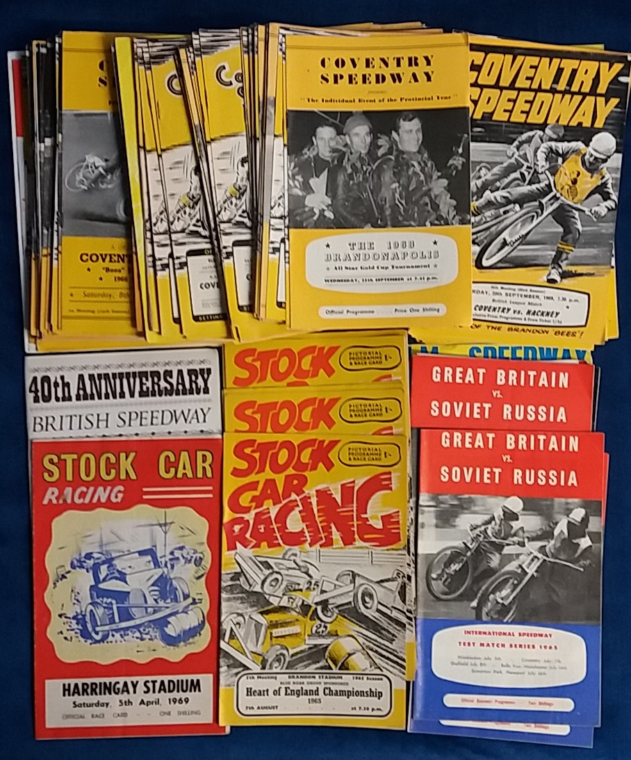 Speedway programmes, a collection of approx. 115 Coventry Bees speedway programmes from the 1960s,