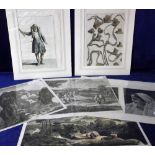 Collectables, Judaica, a collection of 5 prints showing various images inc. Bethlehem, Holy Land