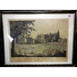 Collectables, an early framed Edmund Havell print of Reading School when it was located in the