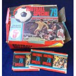 Trade stickers, Americana, 'Football Special 79', Counter Display Box containing 100 packets of