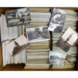 Postcards, a vast accumulation of 2500+ cards all UK related, mixed ages, but mostly modern era,