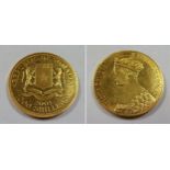 Gold Coin, Republic of Somalia, 1000 Shillings 2001, in printed card mount, 9 ct gold, 6g, EF (1)