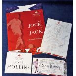 Football autographs, Swansea City, selection of items from Keith Walker's Testimonial Dinner held on
