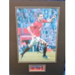 Football autograph, Manchester United, Robin Van Persie, a colour print showing goal celebration,