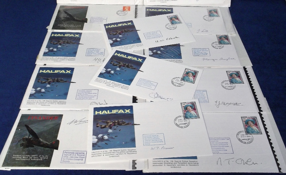 Commemorative covers / RAF signatures, a collection of 13 RAF Escaping Society commemorative covers,