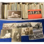 Postcards, a mixed large selection of approx 750+ cards, mainly vintage with some modern, themes and