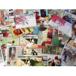 Postcards, Comic, a collection of approx 75 comic cards illustrated by Tom Browne from various