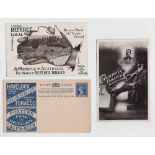 Tobacco issues, 5 advertising postcards, B. Burt & Co 'Smoke Referee Local Tobacco' photographic