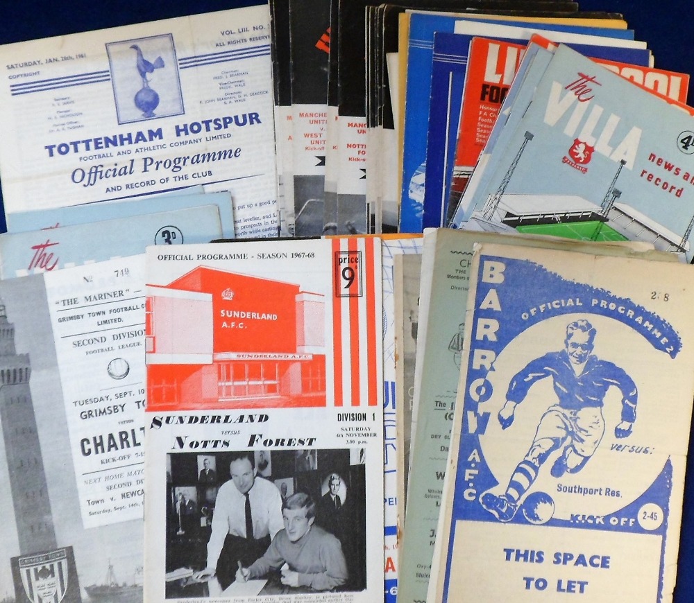 Football programmes, collection of approx 60 programmes, 1940's/60's, various clubs inc. Man Utd,