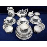 Collectables, a quantity of Wedgewood 'Lugano' china - 8 cups and saucers, 9 plates, sugar bowl,