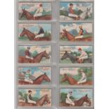 Cigarette cards, Horseracing, Anstie, Racing Series (1-25) & (26-50) (set, 50 cards) (gd)