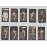 Cigarette cards, Smith's, Cricketers (1-50) (set, 50 cards) (most with edge knocks, fair/gd)