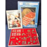 Coins, GB, Lindner coin tray containing 4 Maundy coin sets 1937, 1954, & 2 sets for 2002 all FDC