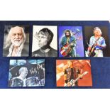 Music Autographs, selection of six signatures on individual colour photographs, Roger Waters, Nick