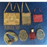 Collectables, 3 Victorian ladies beaded evening bags - (all in good condition), together with 4