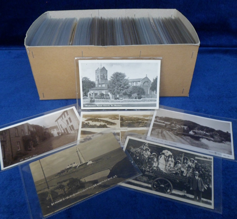 Postcards, a collection of over 500 UK topographical cards from the North of England with many